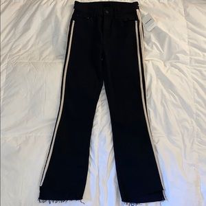 Black & White striped Mother Jeans. Size:25